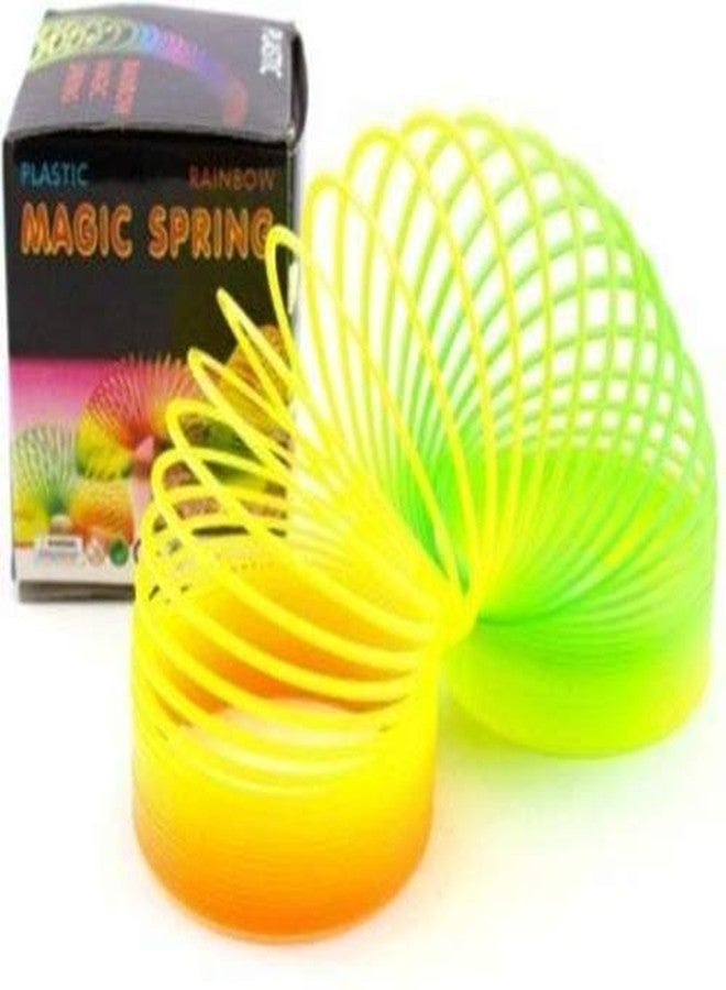 Shivsoft Magic Spring Rainbow Bouncy Expandable Slinky Toys (Multicolor)- Pack Of 2, Kid - Image 1